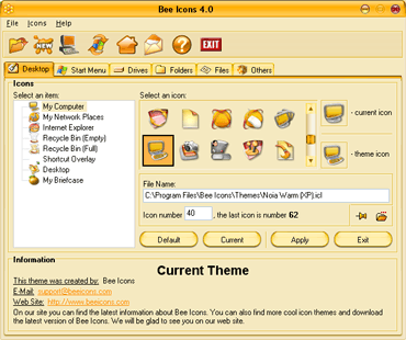 Screenshot of Bee Icons