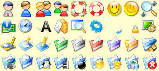 Click to enlarge theme icons