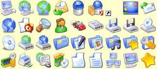 Click to enlarge theme icons